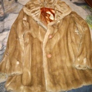 Womens Vintage Faux Fur Coat Tissavel Diamonte